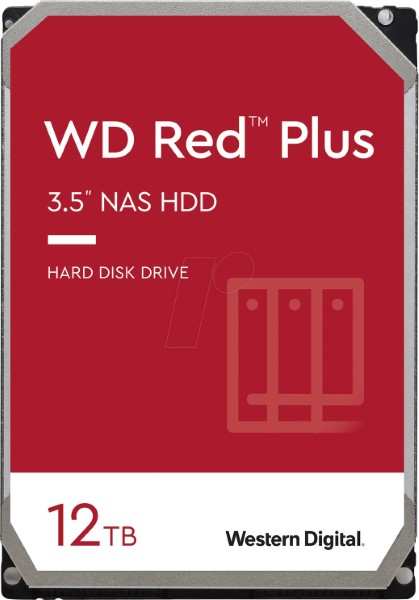 WD HDD  RED PLUS 120EFBX 12TB/8,9/600 SATA III 256MB  D   CMR