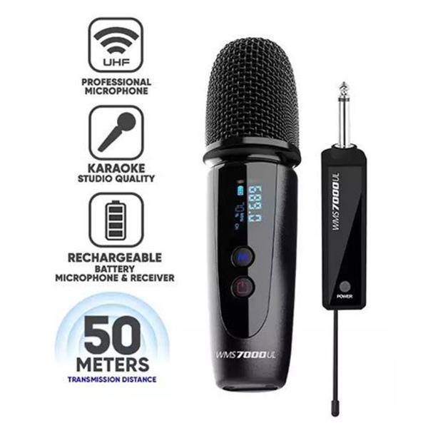 SONICGEAR WIRELESS PROFFESIONAL MICROPHONE WMS 7000 UL BLACK