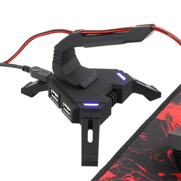 WHITE SHARK GAMING MOUSEHOLDER AND USB HUB SCORPION