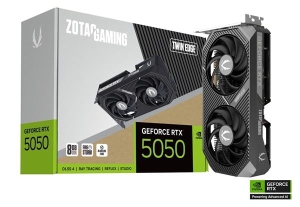 VGA ZOTAC GeForce® RTX 5050 8GB Twin Edge