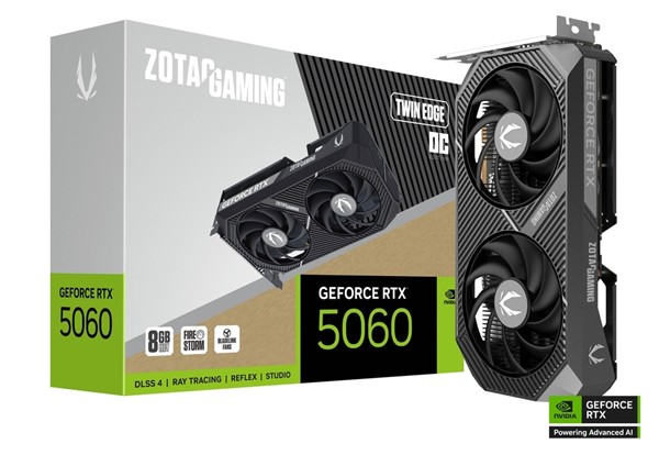 VGA ZOTAC GeForce® RTX 5060 8GB Twin Edge OC