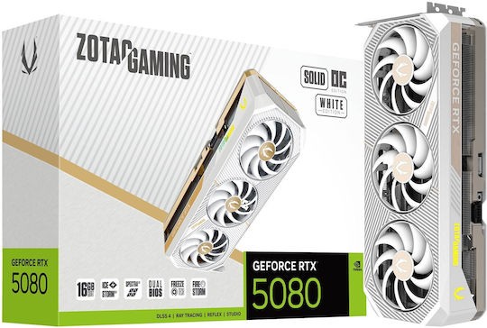 VGA ZOTAC GeForce® RTX 5080 16GB SOLID OC White Edition