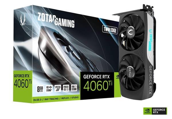 ZOTAC GAMING GEFORCE RTX 4060TI TWIN EDGE - GRAPHICS CARD - GEFORCE RTX 4060 TI - 8 GB